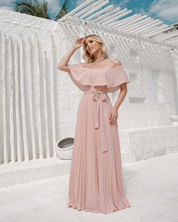 VESTIDO LONGO ROSA